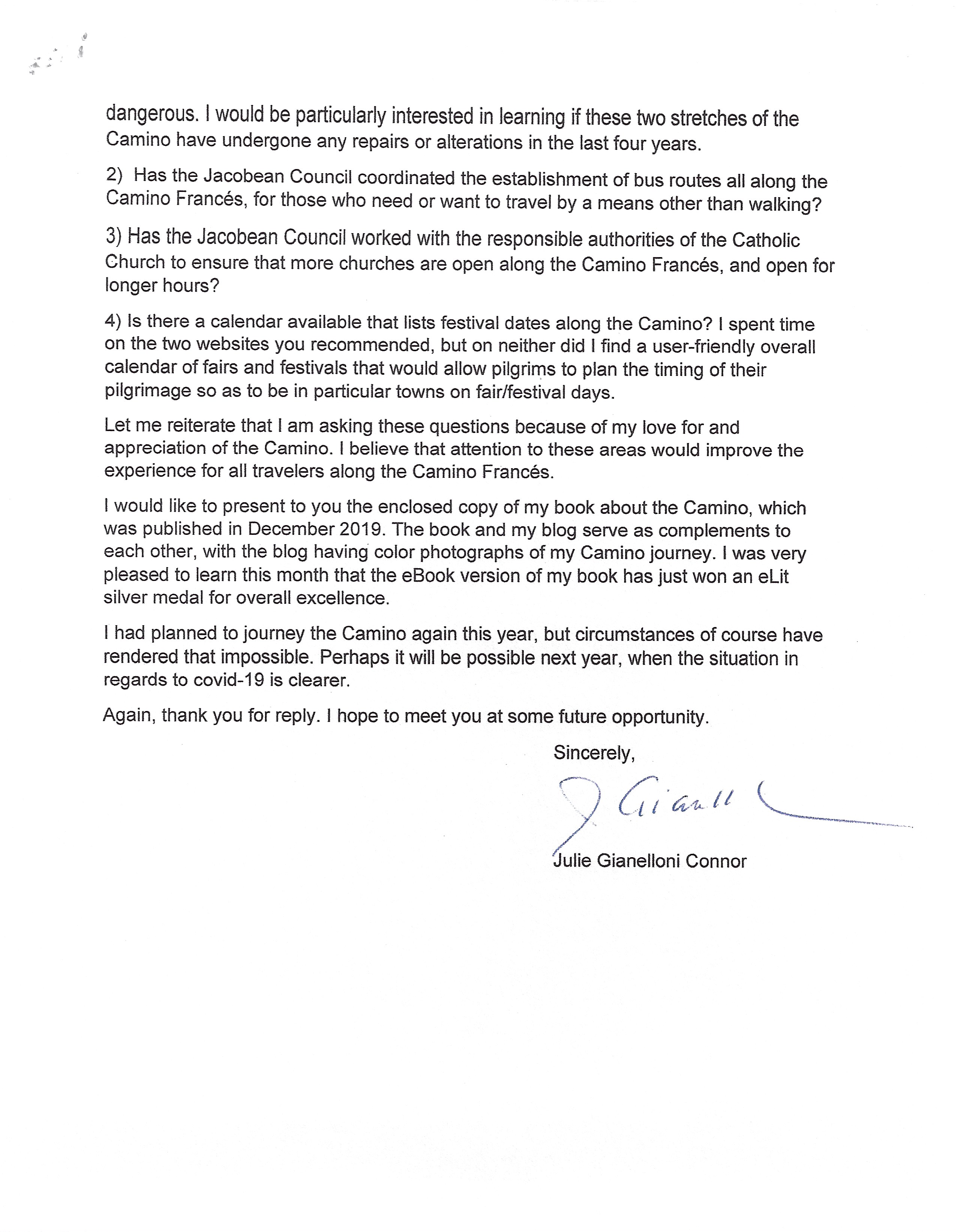 Ltr to Jacobean Council page 2 5-30-20